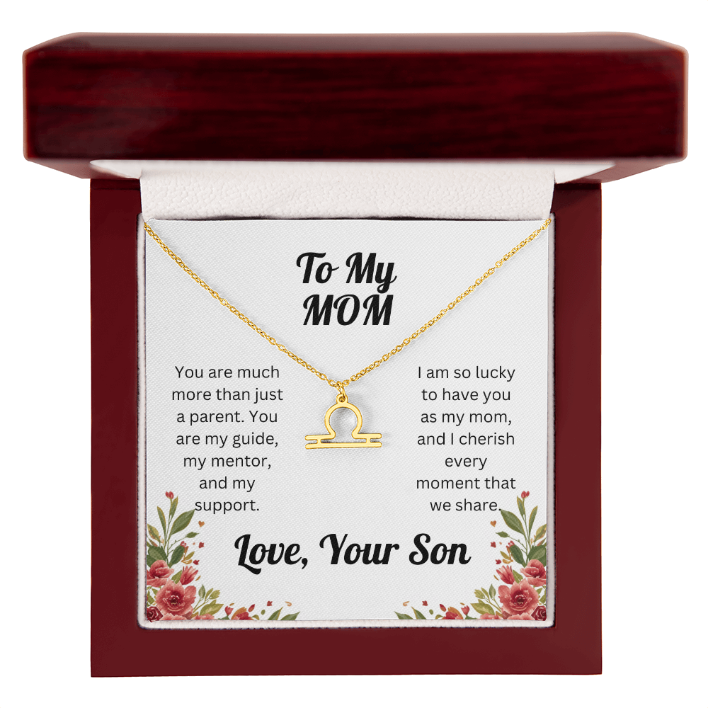 Zodiac Symbol Necklace to Mom from Son
