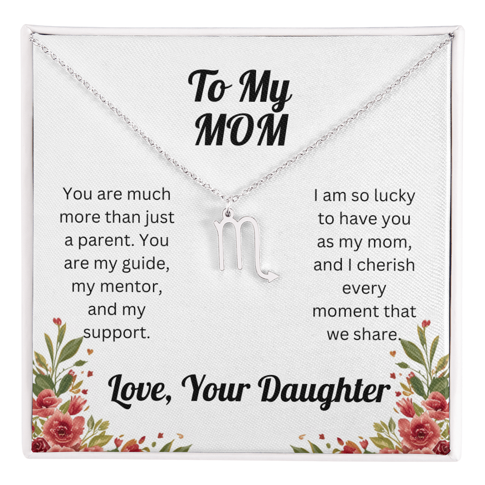 Zodiac Symbol Necklace to Mom from Daughter