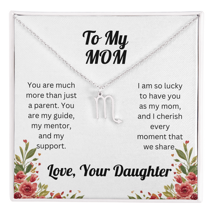 Zodiac Symbol Necklace to Mom from Daughter