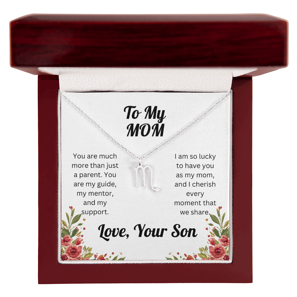 Zodiac Symbol Necklace to Mom from Son