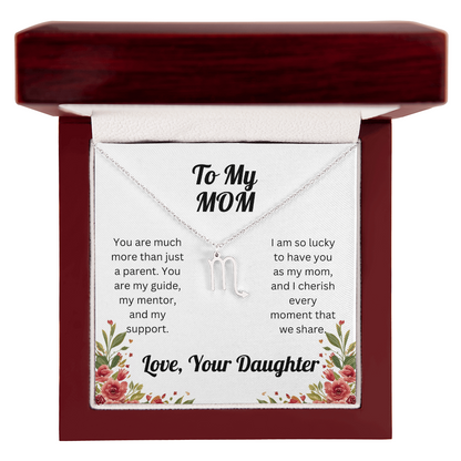 Zodiac Symbol Necklace to Mom from Daughter