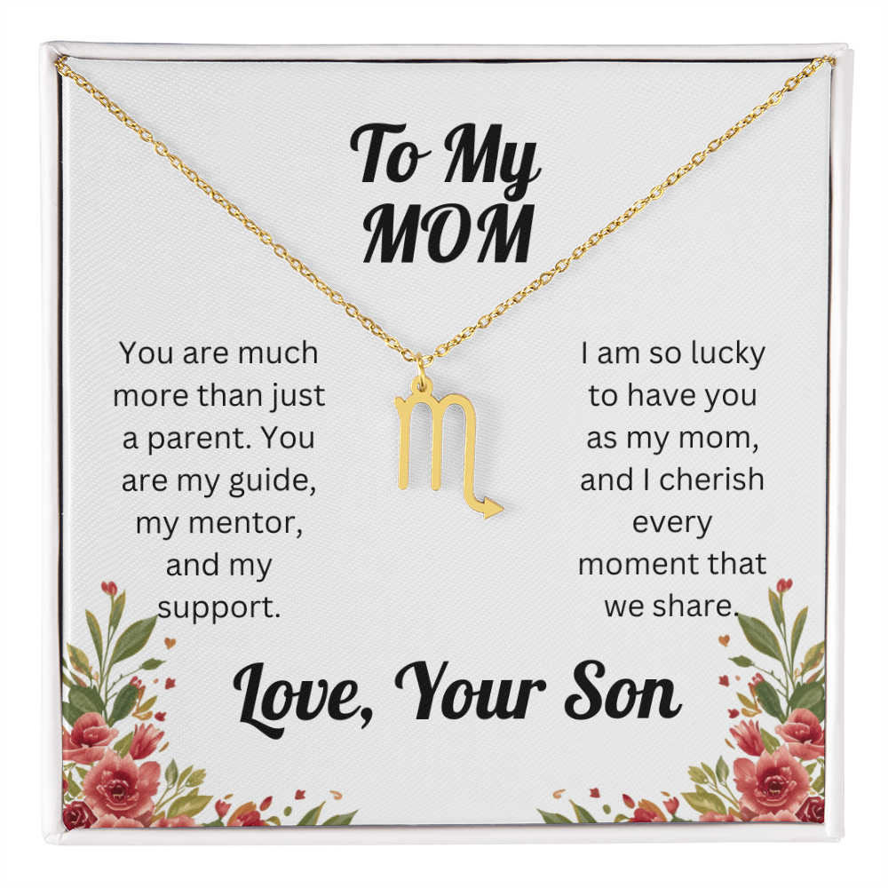 Zodiac Symbol Necklace to Mom from Son