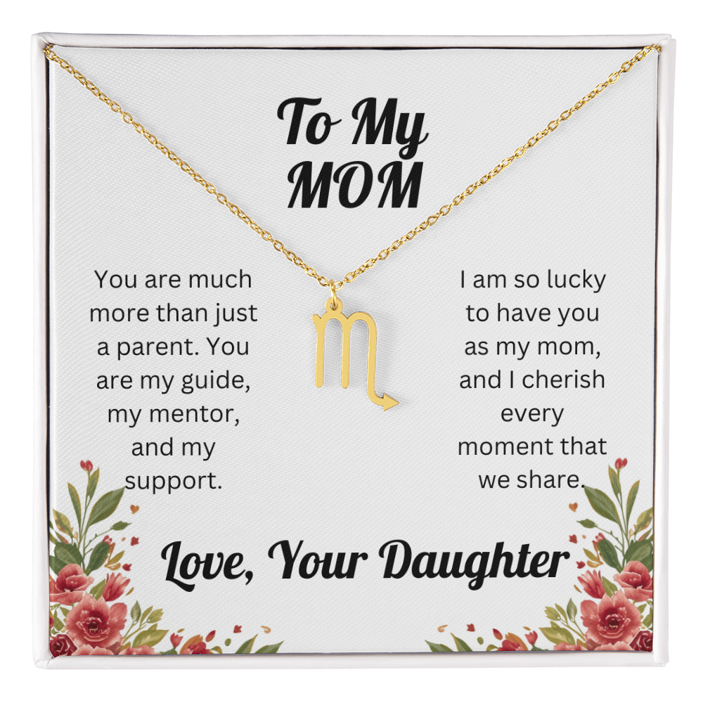 Zodiac Symbol Necklace to Mom from Daughter