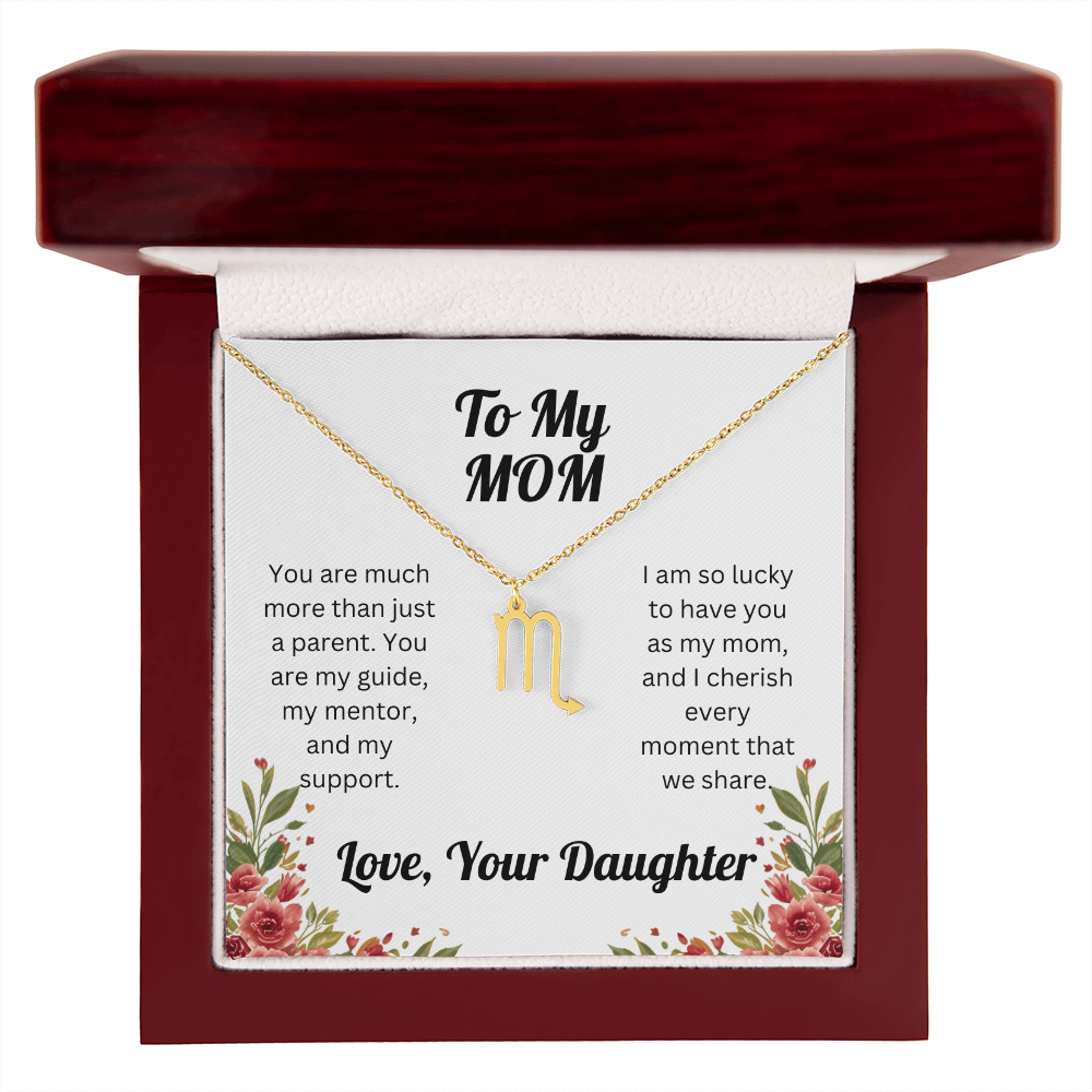 Zodiac Symbol Necklace to Mom from Daughter