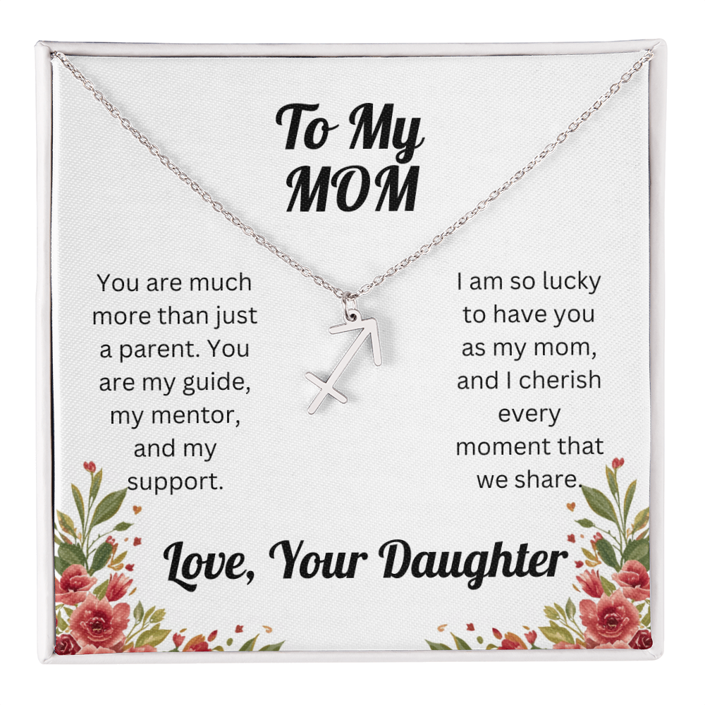 Zodiac Symbol Necklace to Mom from Daughter