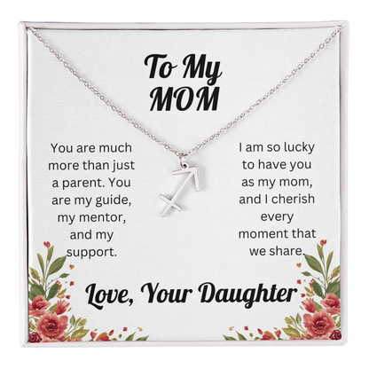 Zodiac Symbol Necklace to Mom from Daughter