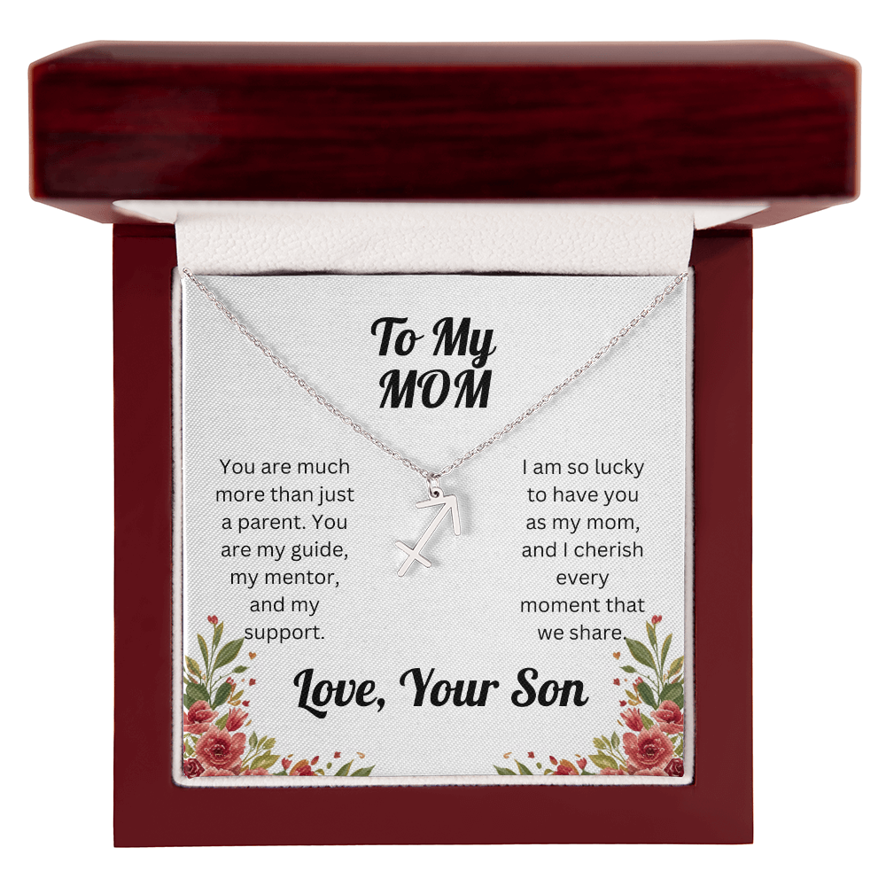 Zodiac Symbol Necklace to Mom from Son