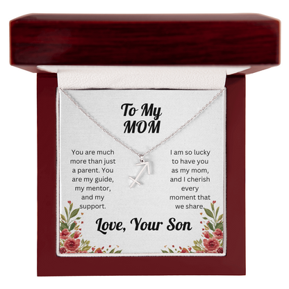 Zodiac Symbol Necklace to Mom from Son
