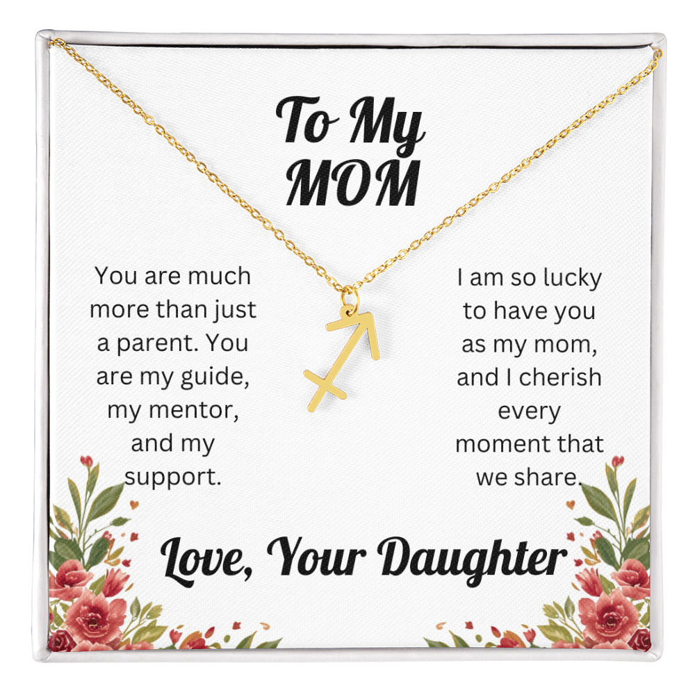 Zodiac Symbol Necklace to Mom from Daughter