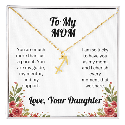 Zodiac Symbol Necklace to Mom from Daughter