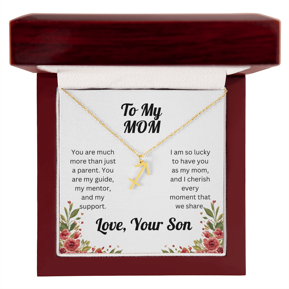 Zodiac Symbol Necklace to Mom from Son