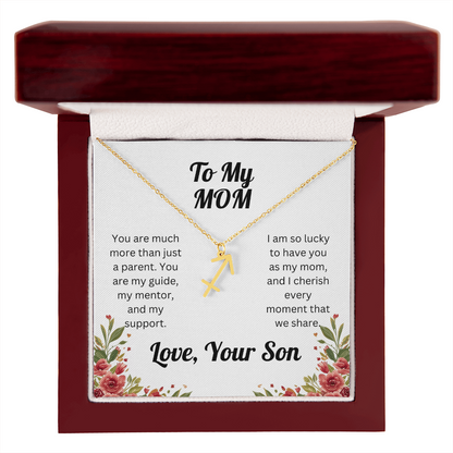 Zodiac Symbol Necklace to Mom from Son