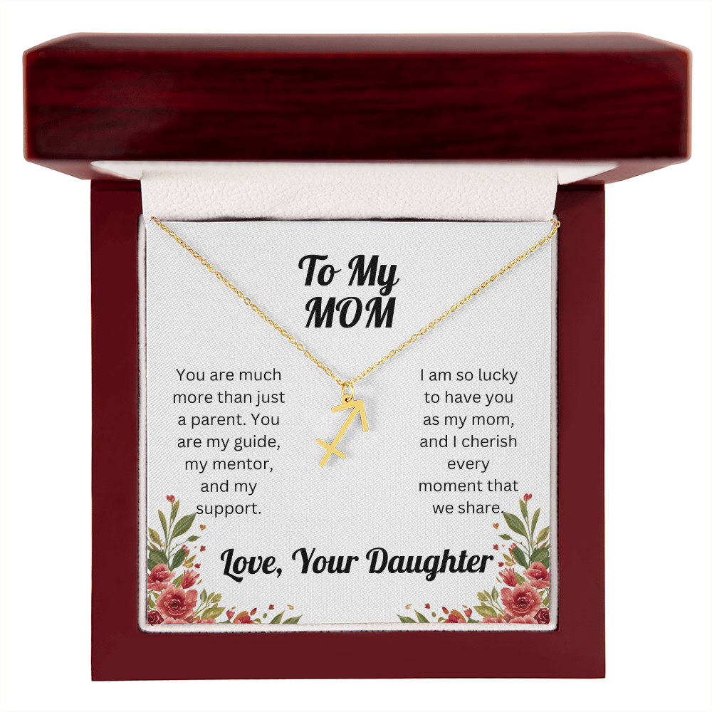 Zodiac Symbol Necklace to Mom from Daughter