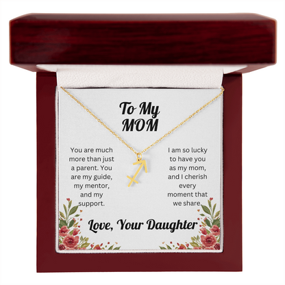 Zodiac Symbol Necklace to Mom from Daughter