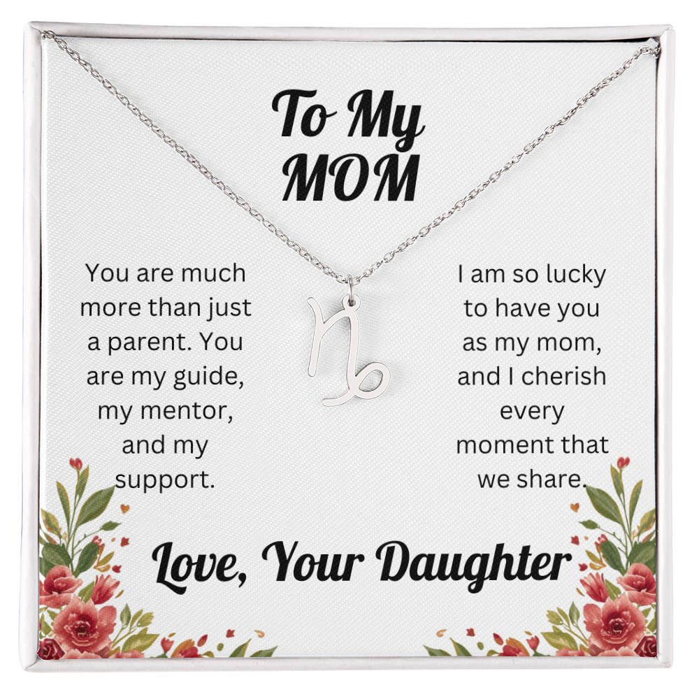 Zodiac Symbol Necklace to Mom from Daughter