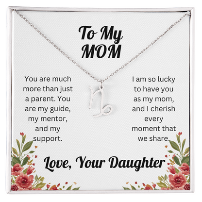 Zodiac Symbol Necklace to Mom from Daughter