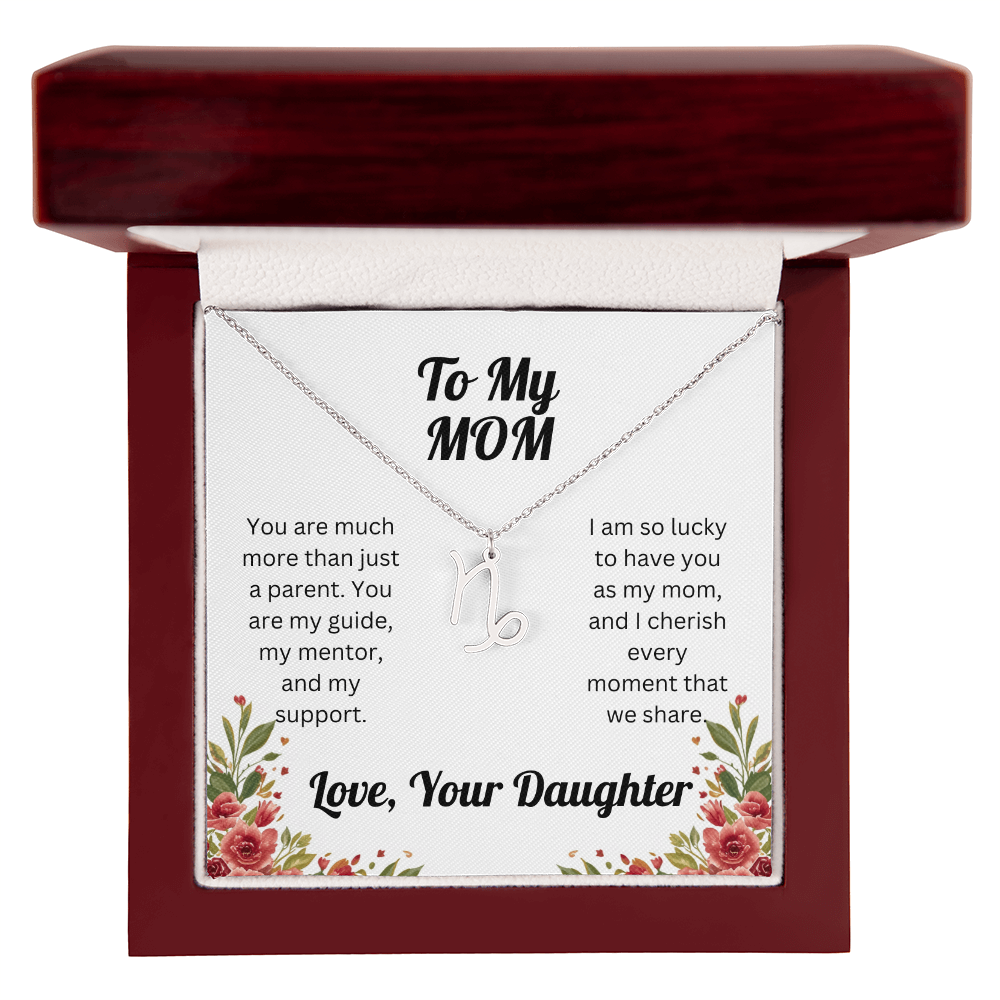 Zodiac Symbol Necklace to Mom from Daughter
