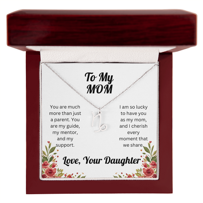 Zodiac Symbol Necklace to Mom from Daughter