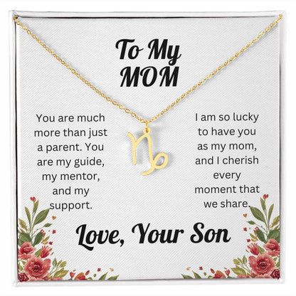 Zodiac Symbol Necklace to Mom from Son