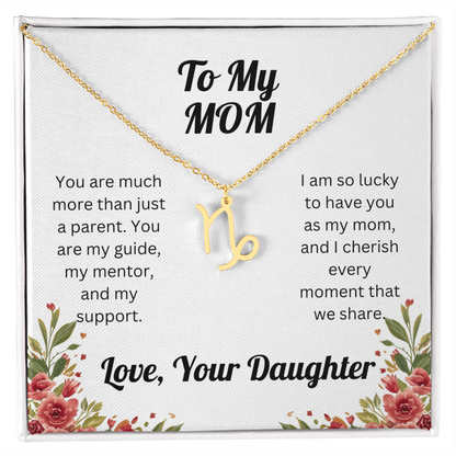 Zodiac Symbol Necklace to Mom from Daughter