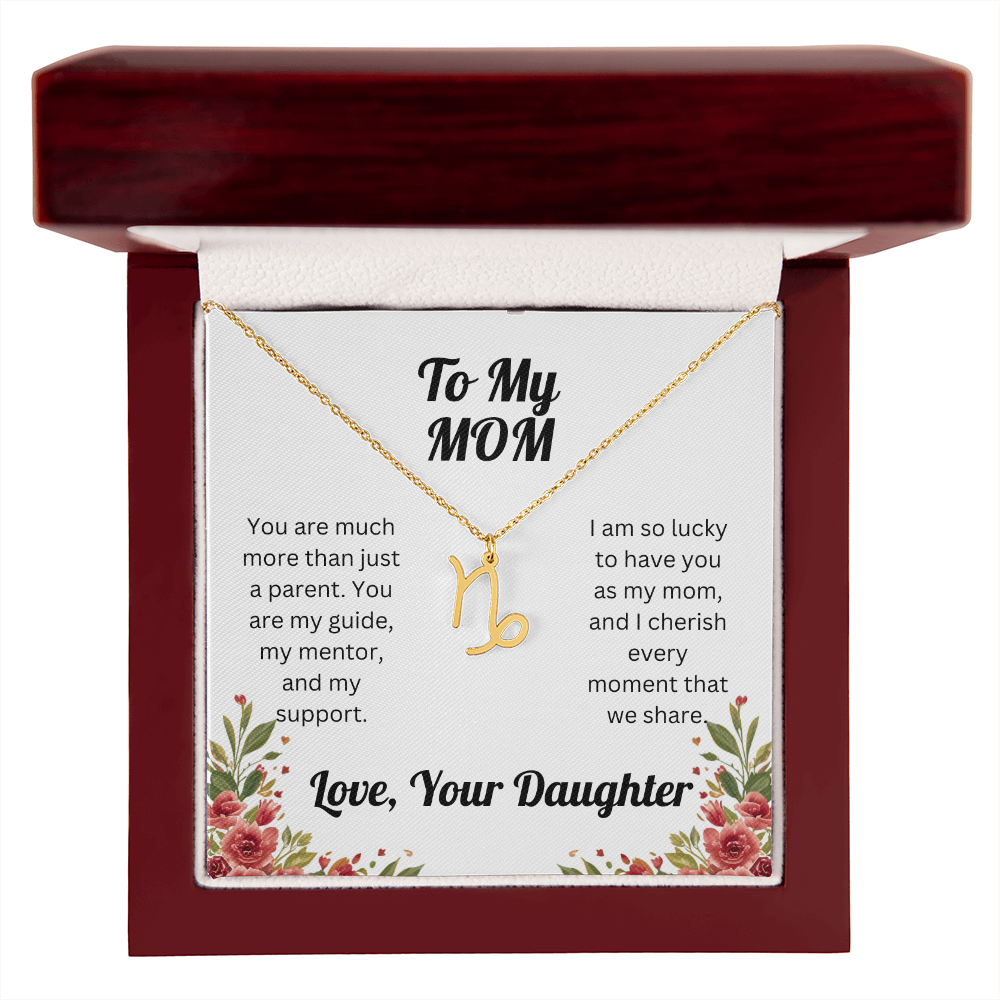 Zodiac Symbol Necklace to Mom from Daughter