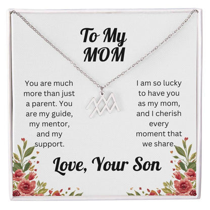 Zodiac Symbol Necklace to Mom from Son