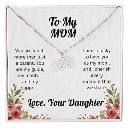 Zodiac Symbol Necklace to Mom from Daughter