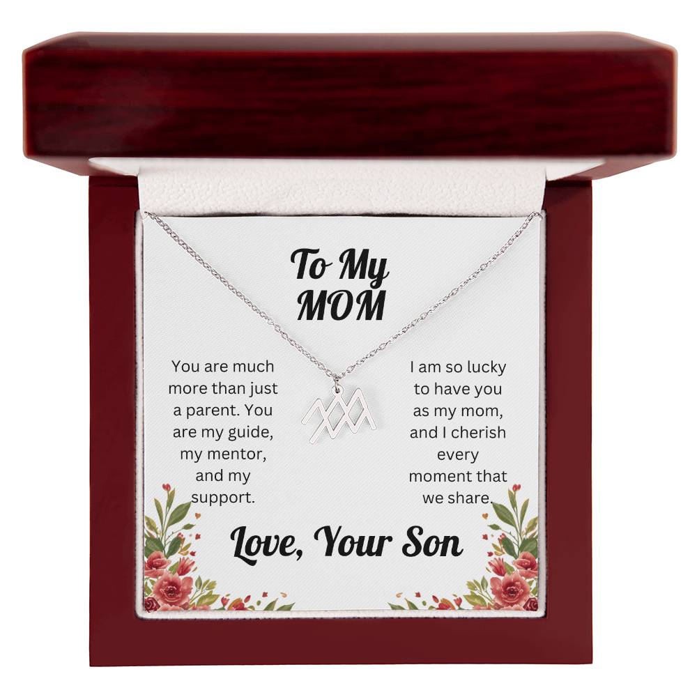 Zodiac Symbol Necklace to Mom from Son