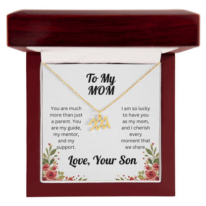 Zodiac Symbol Necklace to Mom from Son