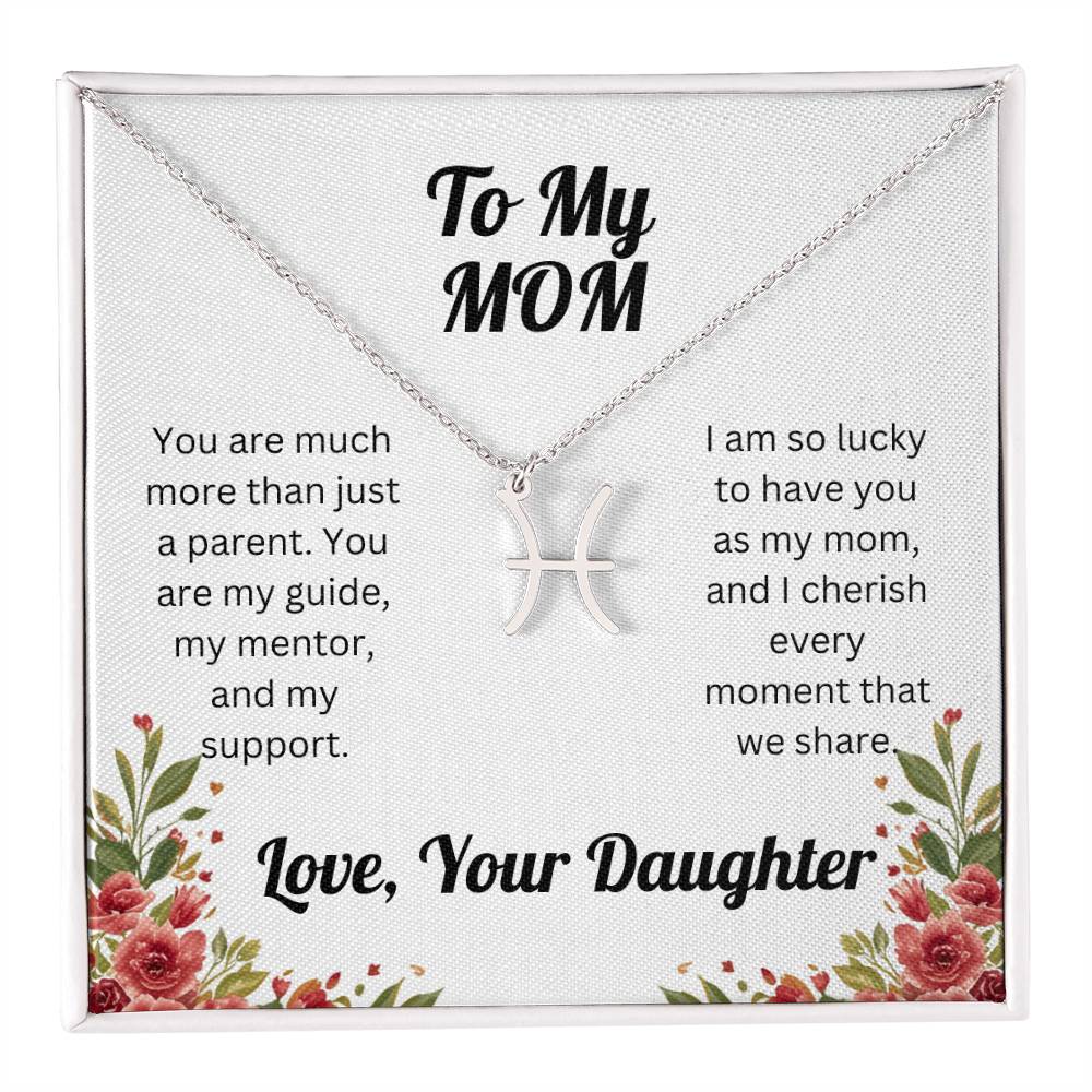 Zodiac Symbol Necklace to Mom from Daughter