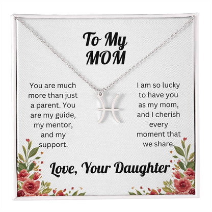 Zodiac Symbol Necklace to Mom from Daughter