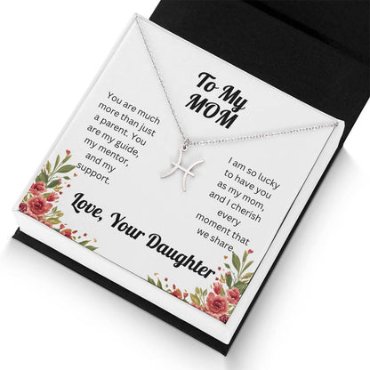 Zodiac Symbol Necklace to Mom from Daughter