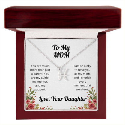 Zodiac Symbol Necklace to Mom from Daughter