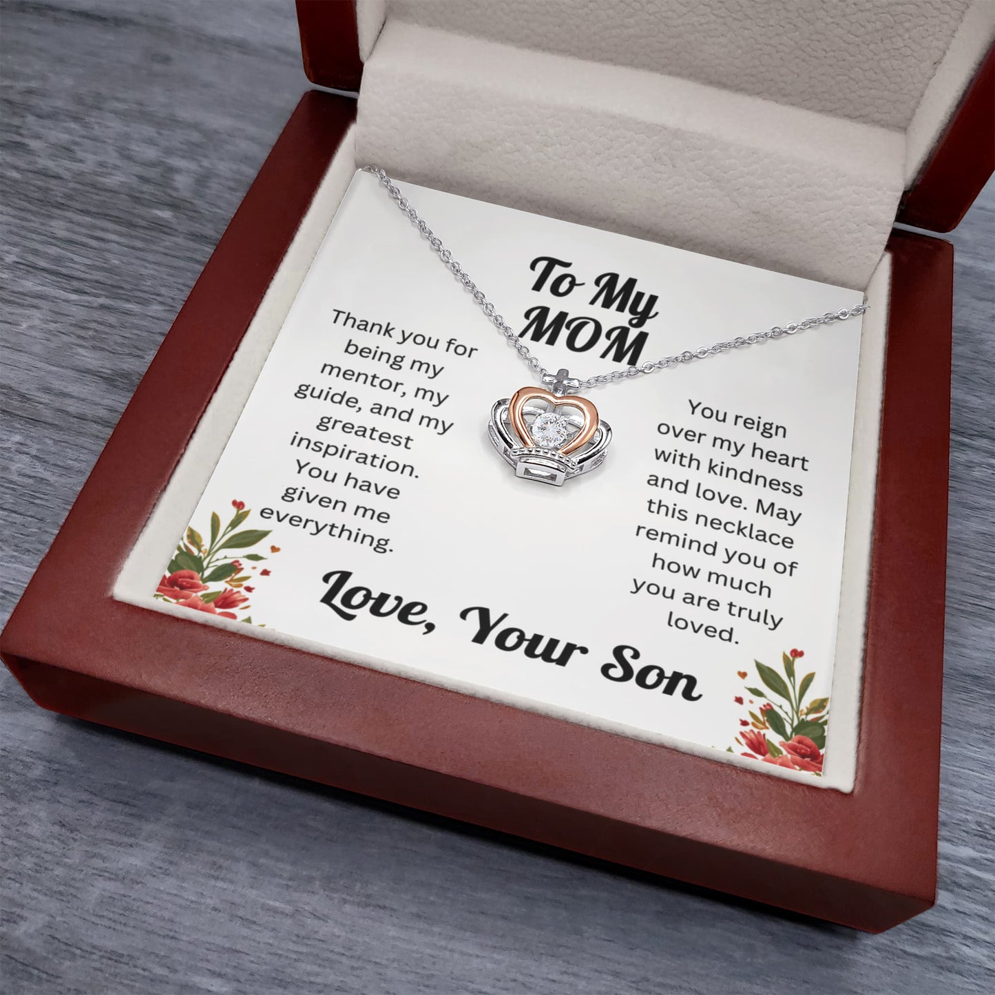 Crown Pendant Necklace