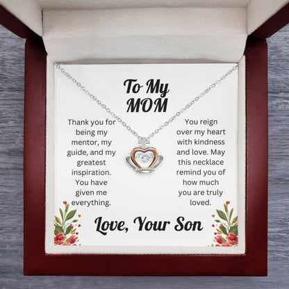Crown Pendant Necklace for Mom from Son