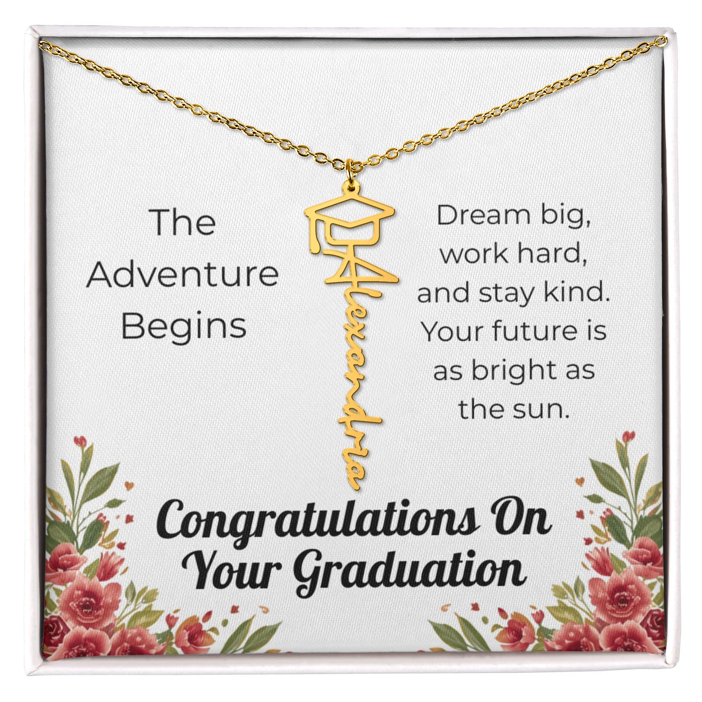 Graduation Name Necklace