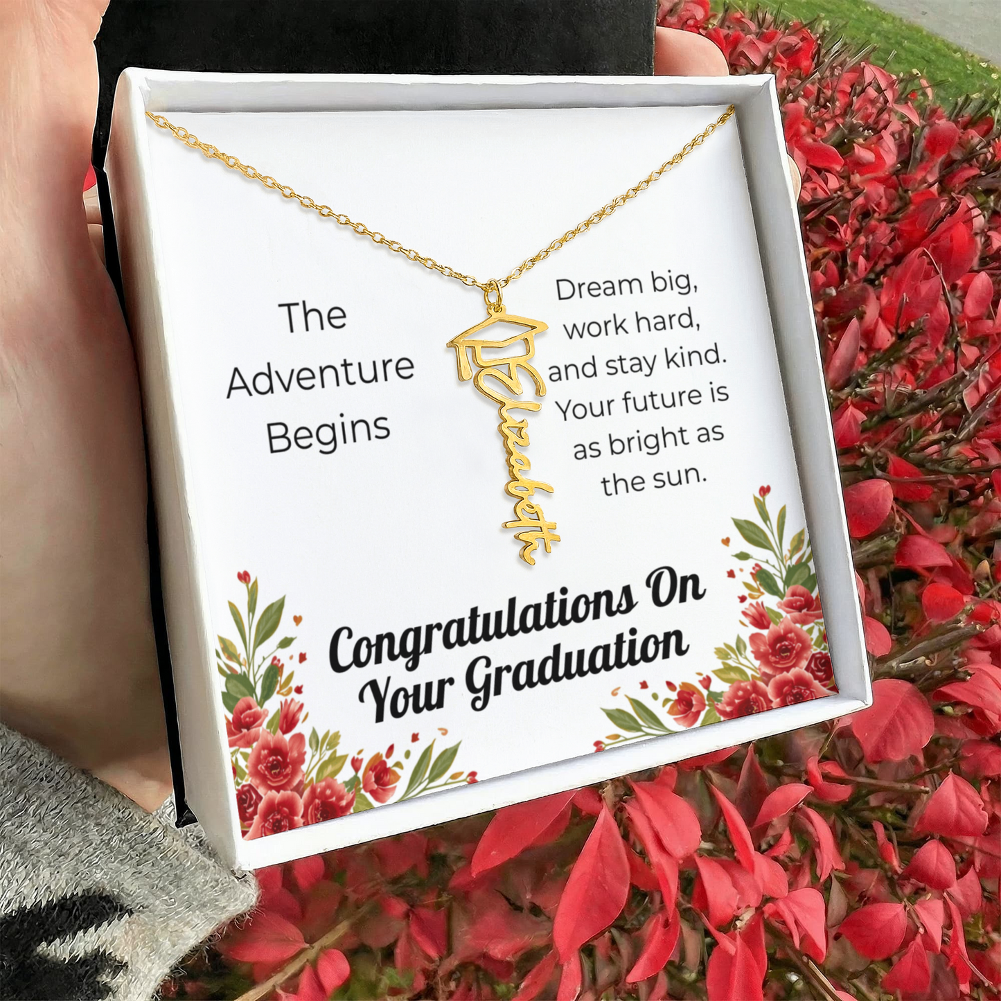 Graduation Name Necklace