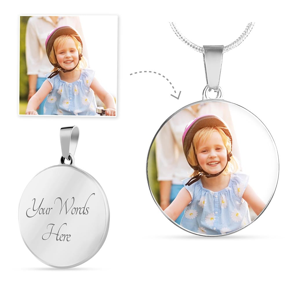 Circle Necklace with Engraving