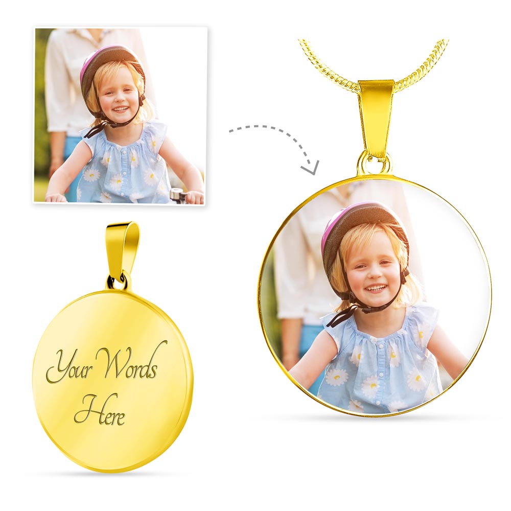 Circle Necklace with Engraving